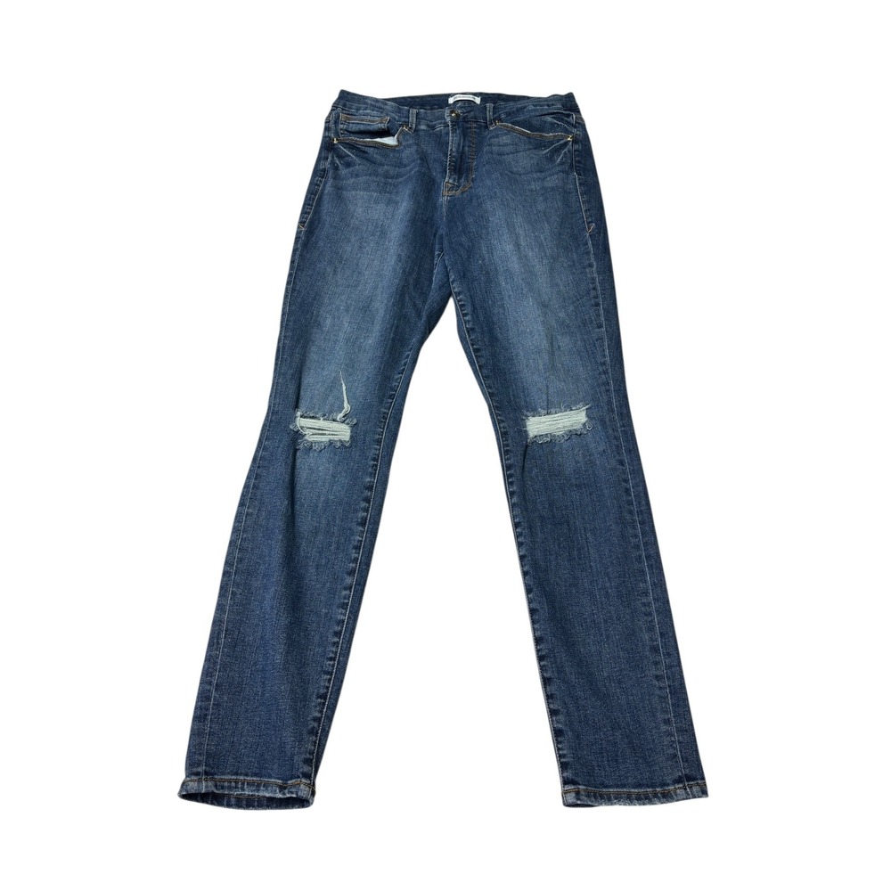 Good American Good Legs Ultimate Skinny‎ Sculpting Jeans Distressed 14/32 28L